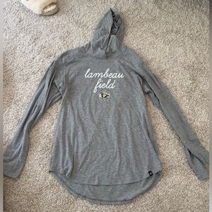 47 Brand Gray Lambeau Field Women's Hoodie